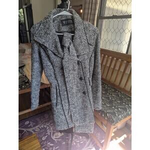 Small Tweed Guess Belted Trench Coat